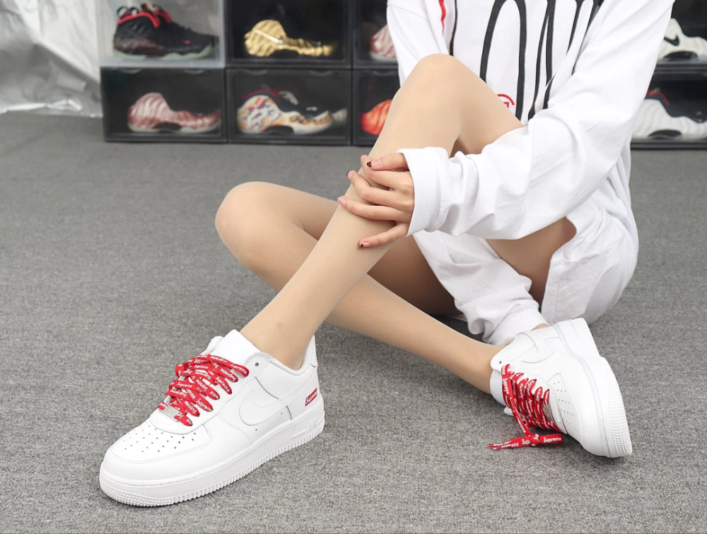 Supreme x Nike Air Force 1 Low 'Box Logo - White' CU9225-100
