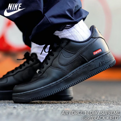Supreme x Nike Air Force 1 Low 'Box Logo - Black' CU9225-001