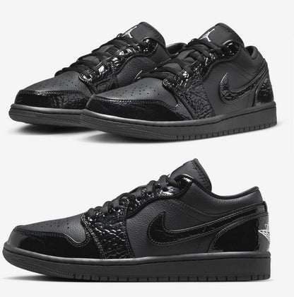 Air Jordan 1 Low SE 'Black Croc' HJ7743-010 Women Men