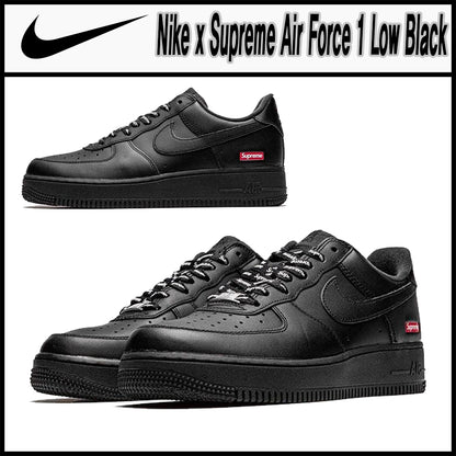 Supreme x Nike Air Force 1 Low 'Box Logo - Black' CU9225-001